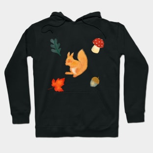 Autumn seasonal nature illustration Hoodie